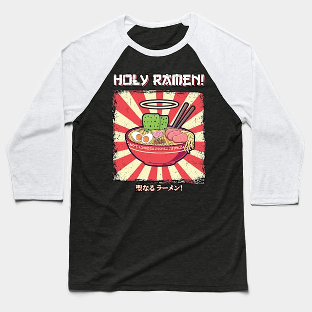 Holy Ramen Baseball T-Shirt by Pennelli Studio